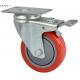 Extra Heavy Duty Industrial Polyurethane Caster Wheels Red Color For MIMA