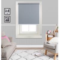 Blackout Fabric Roller Blinds For Windows Grey Childproof Anti UV SGS Approved
