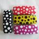 Fashionable glasses cases with spot design leather
