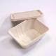 Disposable Takeaway Sugarcane Bagasse Box Disposable Food Containers With Lids