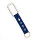 Customized Carabiner Key Ring For Men , Blue Polyester Short Lanyard