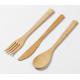 Disposable Bamboo Knife Fork Spoon Cutlery Sets For Western Steak Exporting