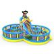 Curve Eight Pirate Race Jumping Castle Inflatable Obstacle Course
