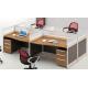modern 4 seater office glass partition workstation furniture