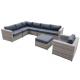 Patio L Shape Synthetic Rattan Weave Outdoor Sofa Set