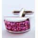 20112 fashion sterling silver Photo Engraving pink custom cufflinks