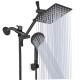 10 12 Inch High Pressure Rain Shower Head Combo with Adjustable Extension Arm and Handheld