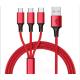 Fast Charging CE 3 in 1 USB Data Cable For Android Phone 120cm