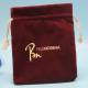 Soft Jewelry 10x15cm Velvet Drawstring Bag with printing logo
