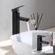 Deck Mount 304 Stainless Steel Bathroom Faucet Hotel Square Sink Tap