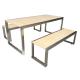Public Pine Wood  2130*600*750mm Outdoor Table Bench Set