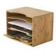 bamboo function desk organizer file tray