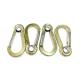 Flat Outdoor Lifesaving Flat Carabiner 19LBS Key Chain Snap Hook With Ring