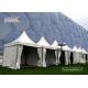 Resort Gazebo Canopy Tent For Outdoor Event , Aluminum White Color Structure With Decoration