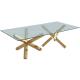 95inch Rectangle Glass Top Dining Table 4 Seater Glass Dining Table With Chairs