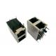 Magnetic Dual Cat6 RJ45 Shielded Connector , Rugged RJ45 Network Connector For Router
