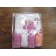 pattern hooded towel & 4 pk terry wash cloth