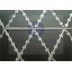 2.5mm wire diameter 75x150mm Diamond Hole Welded Razor Wire Mesh Fence