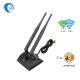 6dBi WiFi Antenna With RP-SMA Male Connector 2.4GHz 5GHz Dual Band Magnetic Base For PCI-E WiFi Wireless Routers