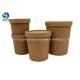 Disposable packaged kraft cardboard paper soup cup takeaway paper soup bucket