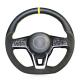 Custom Red Thread Suede Steering Wheel Cover for Nissan X-Trail 2017-2019 Qashqai 2018