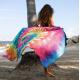 Microfiber Rectangular Patterned Beach Towel With Large Size And Medium Thickness