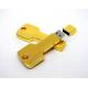 Golden Metal Key Usb 2.0 Flash Drive 3 Year Warranty Color Customized