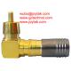 RCA Connector Compression Type gold plated RCA male right angle for RG6 Coax Cable HDTV connector