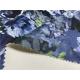 Viscose Backing Fabric Embossed Pu Leather Grey Blue Color Printed Flowers 330gsm Gram Weight