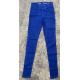 Denim Color Tight Yoga Pants For Ladies 73% Cotton 25% Polyester