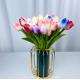 Indoor Faux Single Branch Pvc Soft Feeling Plastic Artificial Real Touch Tulip Flowers