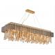 Metal Plated Gold And Crystal Smoked Glass Crystal Chandelier CE ROHS
