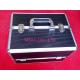 4MM MDF Aluminum Cosmetic Cases / Beauty Case With Tray , Black Leather Lining