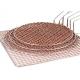 Summer Outdoor Party Copper 1.0mm Bbq Grill Mesh Round Square Welded With Handle