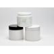 JG-AQ100,100ml cylinderic milk white glass cosmetic jars, Vintage opaque white glass jars for facial mask, face cream