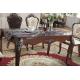 luxury dark color French style wood dining table furniture