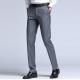 Men's Slim Fit Stripe Business Formal Pants Cotton/Polyester Plain Dyed Office Trousers