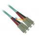 OM3 Multimode SC SC Duplex 10GB Optical Fibre Cables 10 Meter