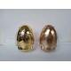 30g  ABS plastic egg shaped cream case,glossy emulsion jar,electroplating shiny gold cosmetic lotion jar for cosmetic