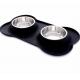 Silicone Pet Dog Stainless Steel Cat Bowl Meal Pad Portable