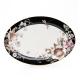 High quality porcelain white dining set ceramic floral pattern dinner plate