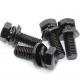 Combination Screw Hex Head Bolt with Single Coil Spring Lock Washer and Plain Washer Assemblies