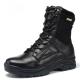 Leather Black Military Combat Boots Climbing Shoes Anti Slip Camouflage Wear Resistant