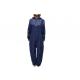Dark Blue Disposable Isolation Gown , Disposable Protective Coverall With Hood