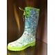 Colorful Lace-Up Rubber Rain Boots For Ladies With Non-Slip,Waterproof