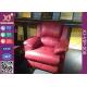 Metal Base Structure Home Theater Sofa Electric Leather Recliner Chairs