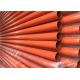 Orange Powder Coated Temporary Fence Panels O.D. 32mm/41mm Fortress Melbourne wall thick 1.5mm 2.1m x 2.4m