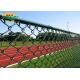 Green Pvc Coated 25x25mm Chain Link Wire Fence For Baseball Fields Or Play Ground
