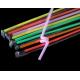 colorful bend plastic drinking straws individual package