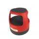 Customizable Color Round Step Stool with Retractable Casters - Non-Slip Surface